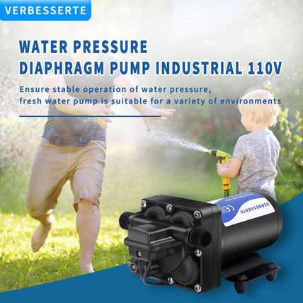RV Fresh Water Pump 110V Water High Pressure Increase Booster Pump for Home Irri