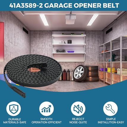 41A3589-2 Drive Belt for 10Ft High Garage Doors, 304'' Garage Door Openers Belt