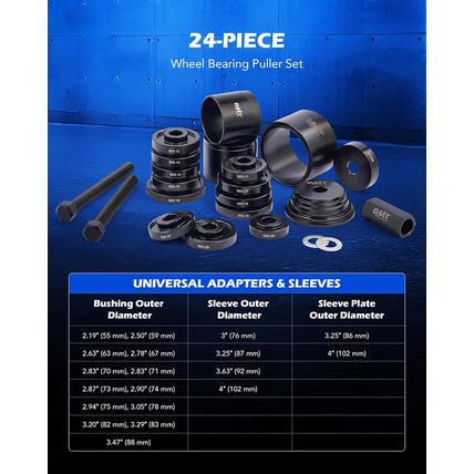 Orion Motor Tech Wheel Bearing Press Kit for Front Wheel Drive Bearing Removal &