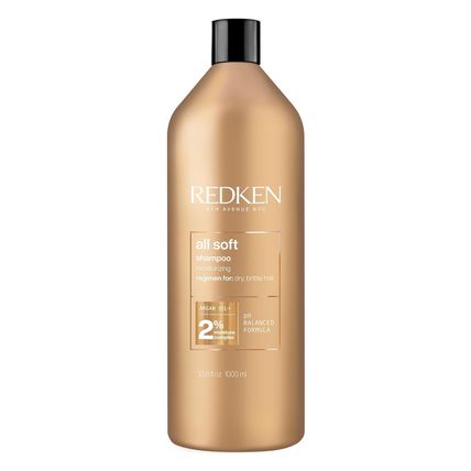Redken All Soft Shampoo for Dry Hair - Provides Intense Softness and Shine, with