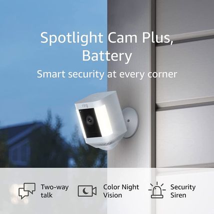Ring Spotlight Cam Plus, Battery | Two-Way Talk, Color Night Vision, and Securit