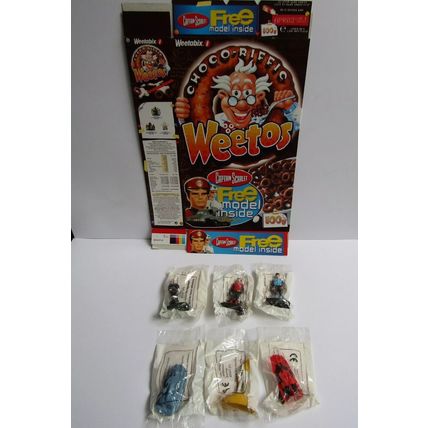 Weetabix - Weetos 2002 Captain Scarlet Models Cereal Box & Toy Set of 6 Sealed