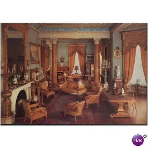 Vintage IOW Postcard - Osborne House - Drawing Room, State Apartments - P1