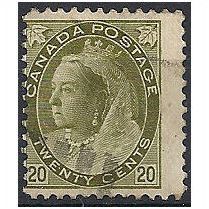 Canada 1900 SG165 20c Olive-Green Good/Fine Used .