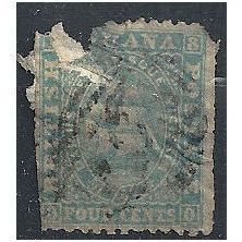 British Guiana 1863 SG45 4c Pale Blue Filler - horrible! ...