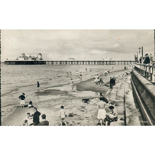 Vintage PC 1960 - The Pier & Sands, St. Annes-On-Sea, Lancashire