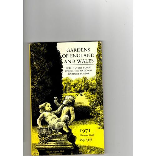 GARDENS OF ENGLAND AND WALES 1971 guide p/b vgc =