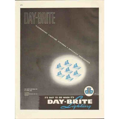 day-brite lighting inc 1947 fluorescent fixtures engineered vintage ad