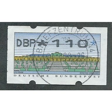 GER 110pf 'DEUTSCHE BUNDESPOST' MACHINE LABEL (EBID43-285)