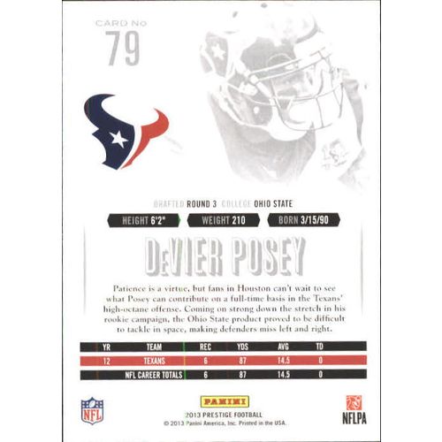 2013 Panini Prestige Football DeVier Posey