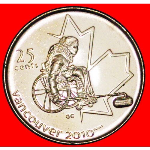 CURLING: CANADA ★ 25 CENTS 2007 UNC MINT LUSTER! LOW START ★ NO RESERVE!