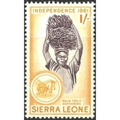 Sierra Leone 1961 Independence 1/- Palm Fruit Mounted Mint MM SG 230 stamp