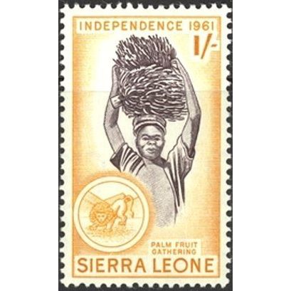 Sierra Leone 1961 Independence 1/- Palm fruit Unmounted Mint NHM SG 230 stamp