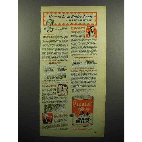1952 Carnation Evaporated Milk Ad - How to Be a Better Cook