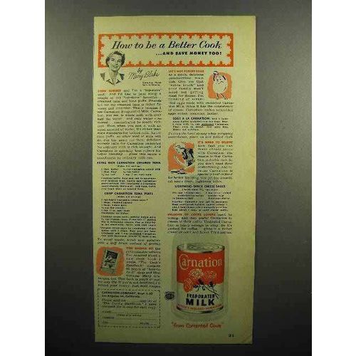 1952 Carnation Evaporated Milk Ad - How To Be Better Cook