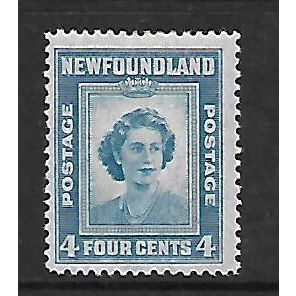 NEWFOUNDLAND 1947 4c LIGHT BLUE PRINCESS ELIZABETH SG 293 M MINT