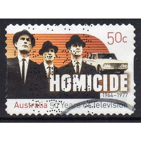 Australia 2006 50 Years of Australian Television - Homicide 50c s/a Used