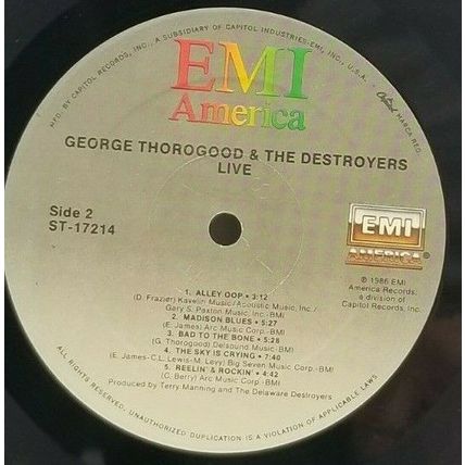 George Thorogood LIVE Vinyl LP Album (P1)