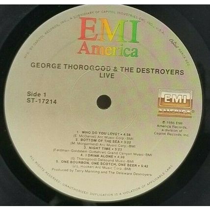 George Thorogood LIVE Vinyl LP Album (P1)
