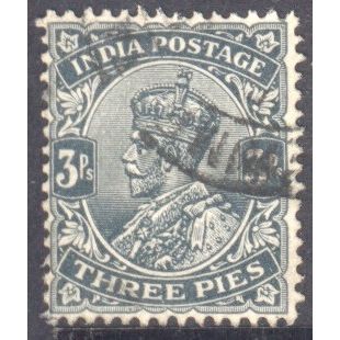 India 1911 - SG 201 - KGV 3p grey - used 7