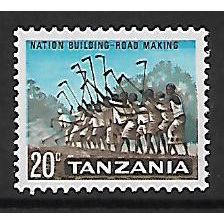 TANZANIA 1965 20c ROAD BUILDING SG 131 M MINT