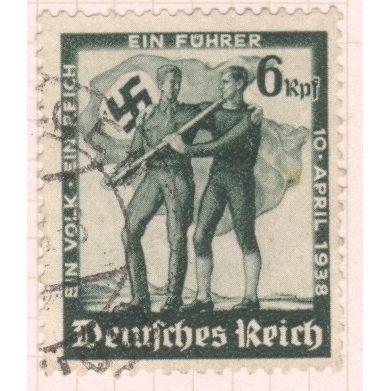 Germany stamps 1938 - 6pf green - Austria Annexation - used