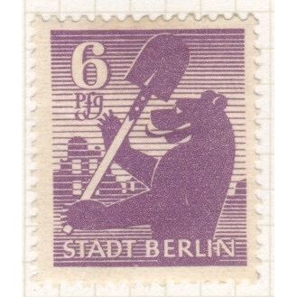 Germany 1945 - 6pf violet - Stadt Berlin Post (Berlin Bear) - unused