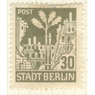 Germany 1945 - 30pf olive green - Stadt Berlin Post - unused
