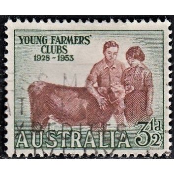 AUSTRALIA, 1953 3.5d Young Farmers, SG 267 (Scott #262), used