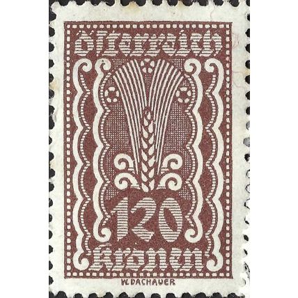 AUSTRIA, Wheat symbol, brown 1922, 120kr