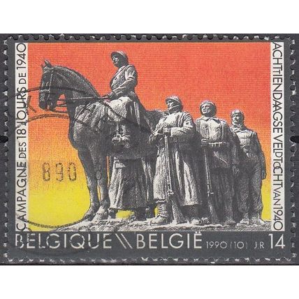 Belgique 1990 Michel 2421 O Cote (2008) 0.30 € 50 Ans Campagne 18 jours du 1940