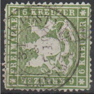 Mi: 18y used 1861 Wurttemberg Cat € 140