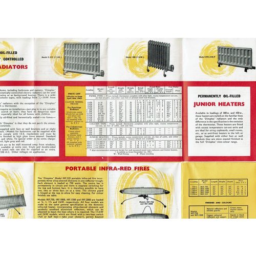 1950's Dimplex Home Warmth Plan by Electricity Advertising Leaflet