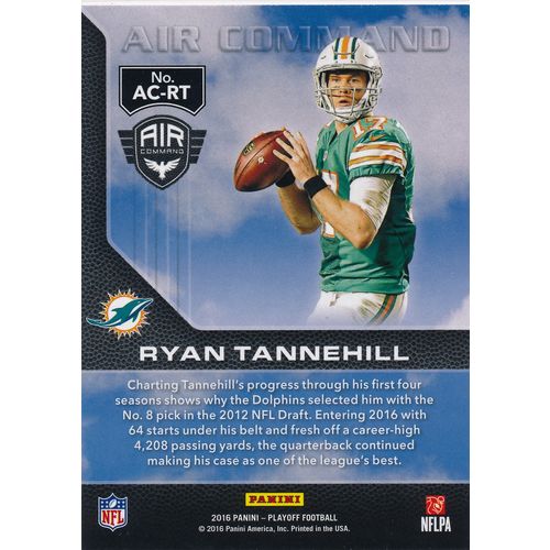 2016 Panini Playoff Football Air Command AC-RT Ryan Tannehill Miami Dolphins