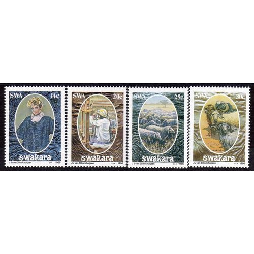 SWA Sg463 - Sg466 1986 KARAKUL INDUSTRY set P.O.Fresh MINT NEVER HINGED (N11/1)