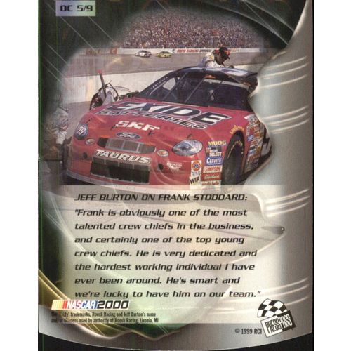2000 Press Pass Jeff Burton-OIL CAN