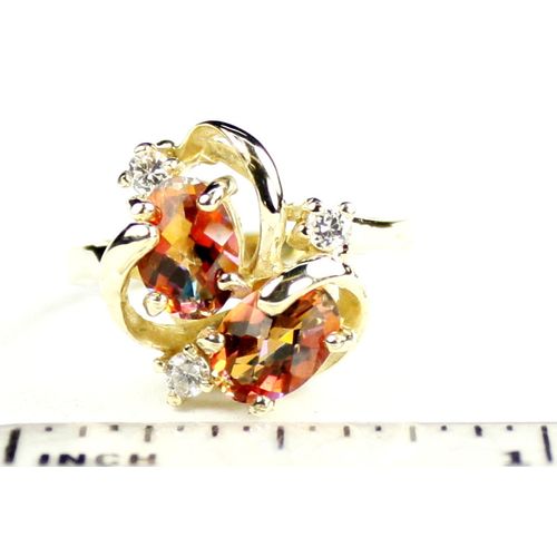 Twilight Fire Topaz, 10KY Gold Ring, R016