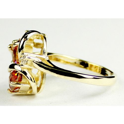 Twilight Fire Topaz, 10KY Gold Ring, R016