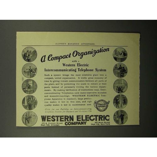 1908 Western Electric Telephone Ad - Compact