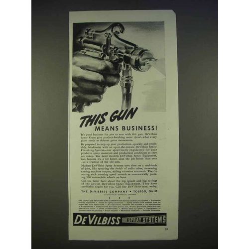 1940 DeVilbiss Spray Gun Ad - Means Business
