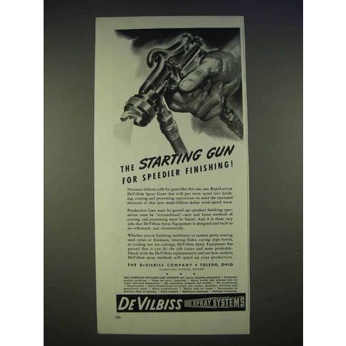 1940 DeVilbiss Spray Gun Ad - Speedier Finishing