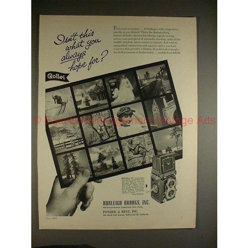 1960 Rollei Rolleiflex F Camera Ad - Always Hope For!!