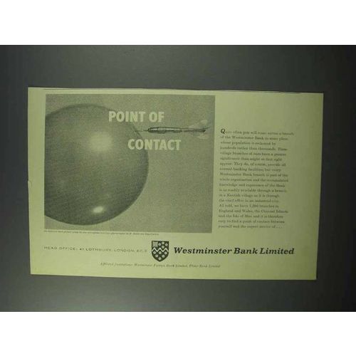 1960 Westminster Bank Limited Ad - Point of Contact
