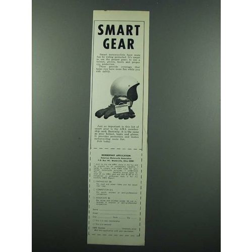 1975 American Motorcycle Association Ad - Smart Gear