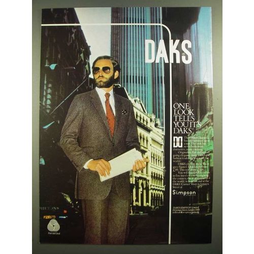 1979 DAKS City Suit Ad - One Look Tells You