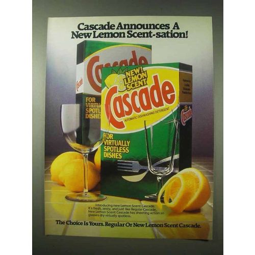 1984 Cascade Dishwasing Detergent Ad - Lemon Scent