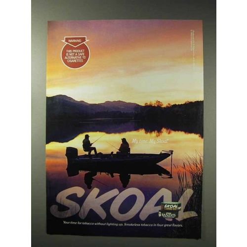 1992 Skoal Tobacco Ad - My Time My Skoal - Fishing