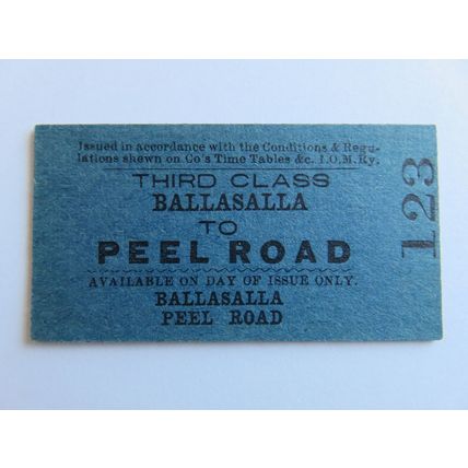 Isle of Man Railway Ballasalla-Peel Road Ticket #457