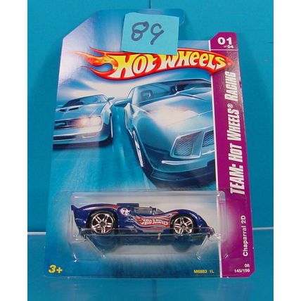 89 HOT WHEELS 2008 #145 TEAM: HOT WHEELS RACING BLUE #7 CHAPARRAL 2D #01/04