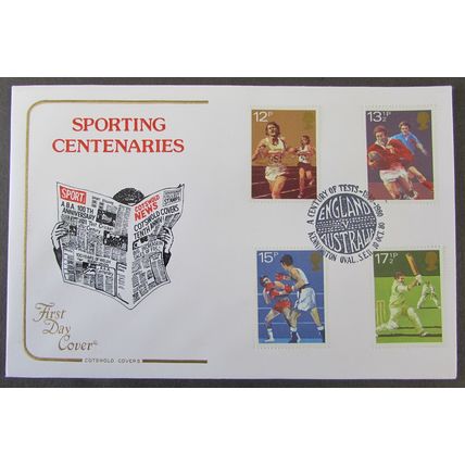 COTSWOLD - SPORTING CENTENARIES FIRST DAY COVER 1980 (CRICKET)